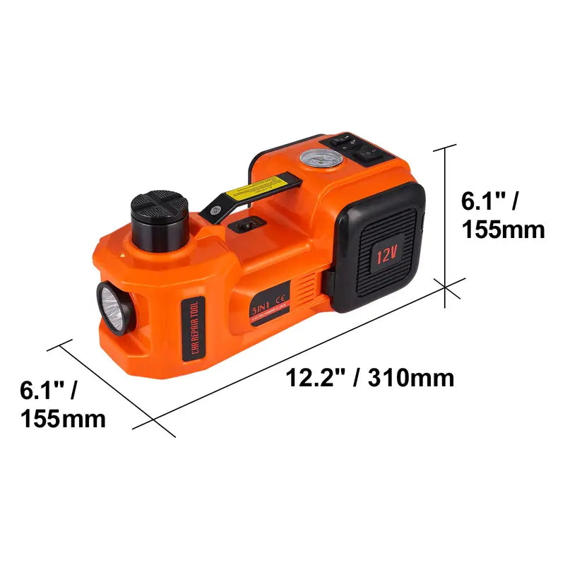 12V Electric Hydraulic Car Jack 5 Ton with Air Pump and Safety Kit