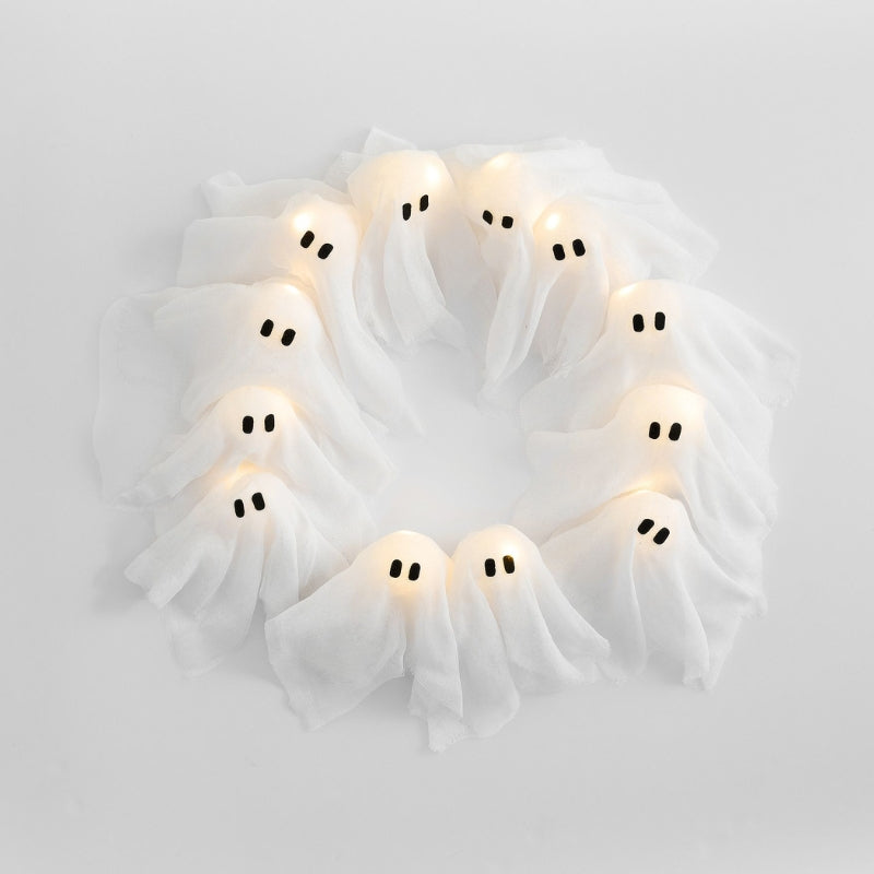 Lit Ghosts Wreath