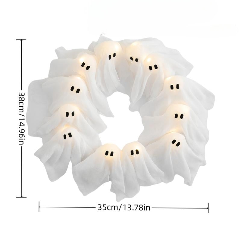 Lit Ghosts Wreath