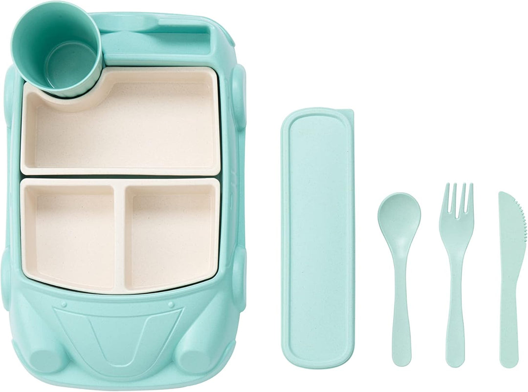 Kids Bamboo Dinnerware Set 8Pcs – Light Green (YK-001)