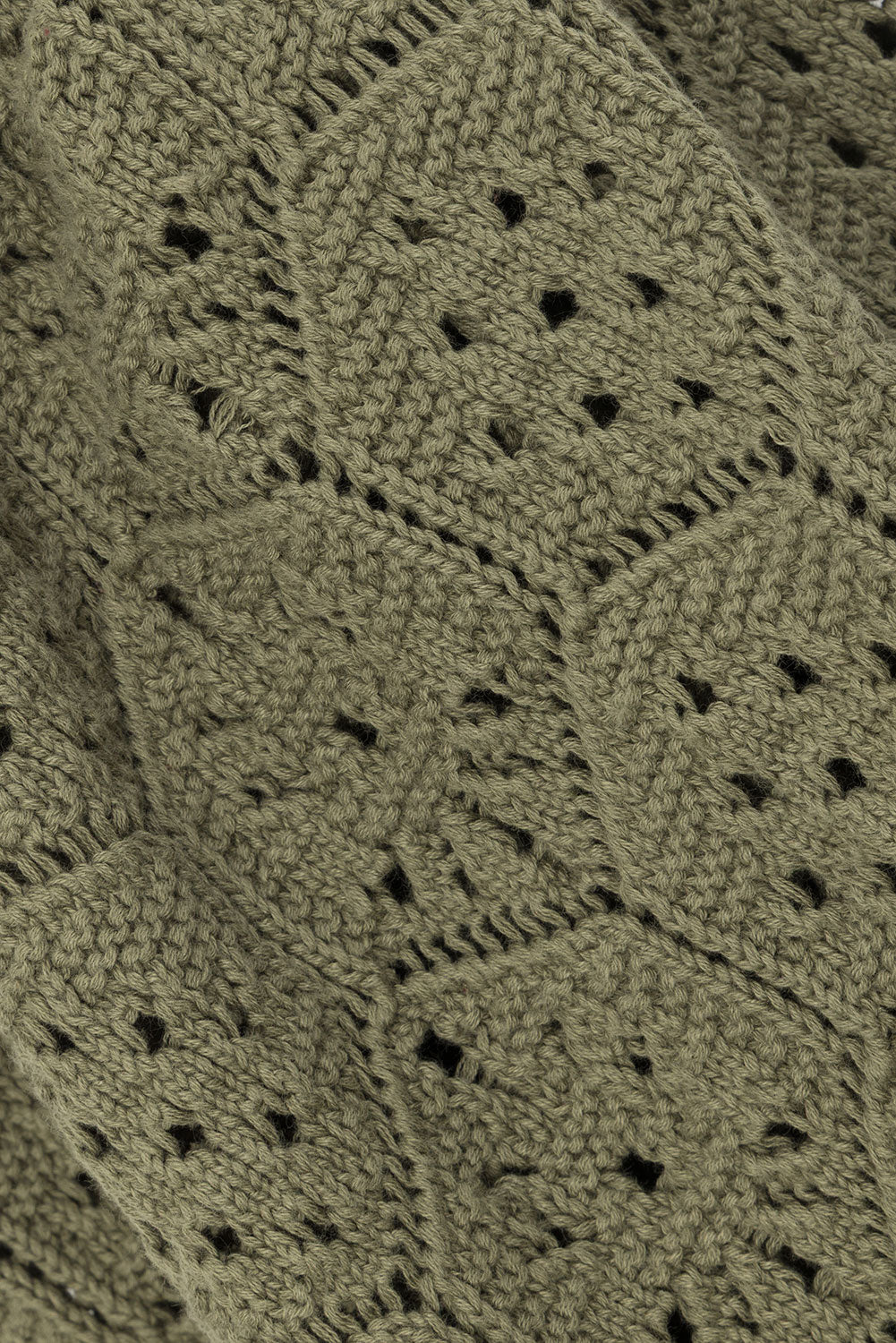 Crochet Cotton Wide-Leg Pants