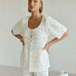 Crochet Cotton Buttoned Top