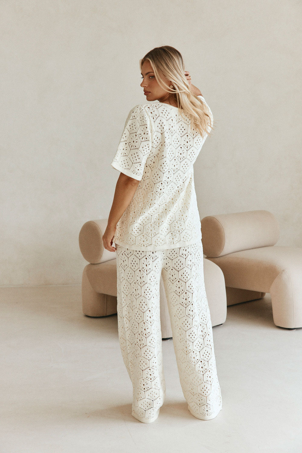 Crochet Cotton Buttoned Top