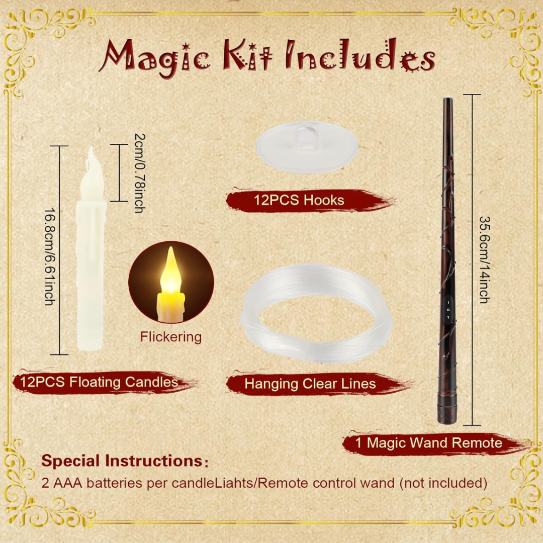 Magic Floating Candles - Wand Remote Control