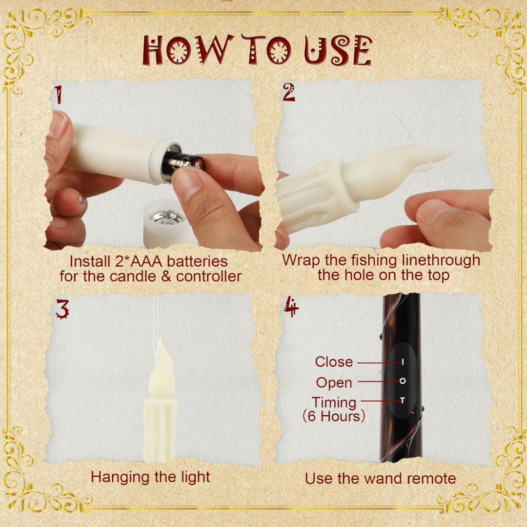 Magic Floating Candles - Wand Remote Control