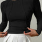 Basic Piping Long Sleeve Top