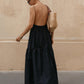 Solid Backless Long Dress