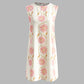 Romantic Print Sleeveless Short Dress