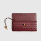 Two Way Woven Flap Clutch Shoulder Bag