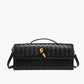 Two Way Woven Flap Clutch Shoulder Bag