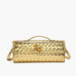 Two Way Woven Flap Clutch Shoulder Bag