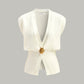 V-Neck Buttoned Detail Sweater Vest