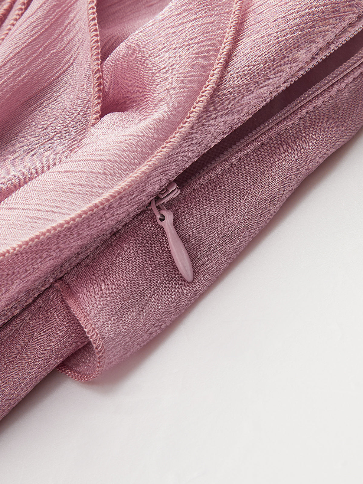 Semi-Sheer Chiffon Draped Skort With 3D Rosette