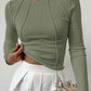 Basic Piping Long Sleeve Top