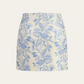 Jacquard Square-Neck Decor-Pockets Skirt Set