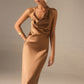 Satin Halter-Neck Backless Maxi Dress