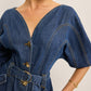 Pocketed Belted Denim Dress