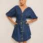 Pocketed Belted Denim Dress