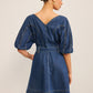 Pocketed Belted Denim Dress