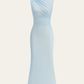 Gradient Mesh Backless Maxi Dress