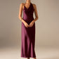 Satin Halter-Neck Backless Maxi Dress