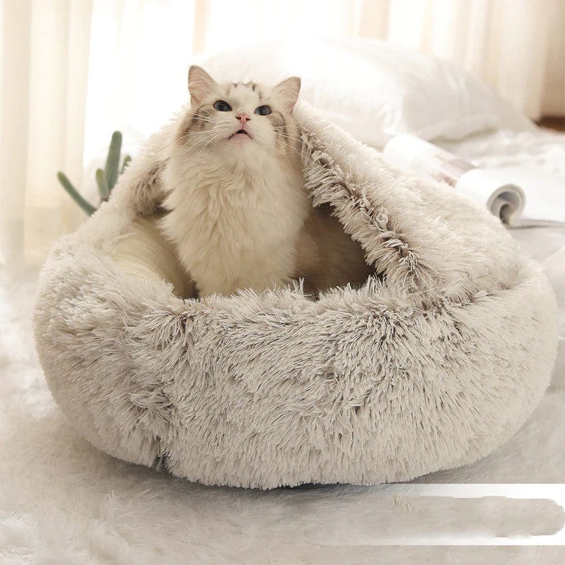 CozyNook™ Plush Dog & Cat Cave Bed 🐾