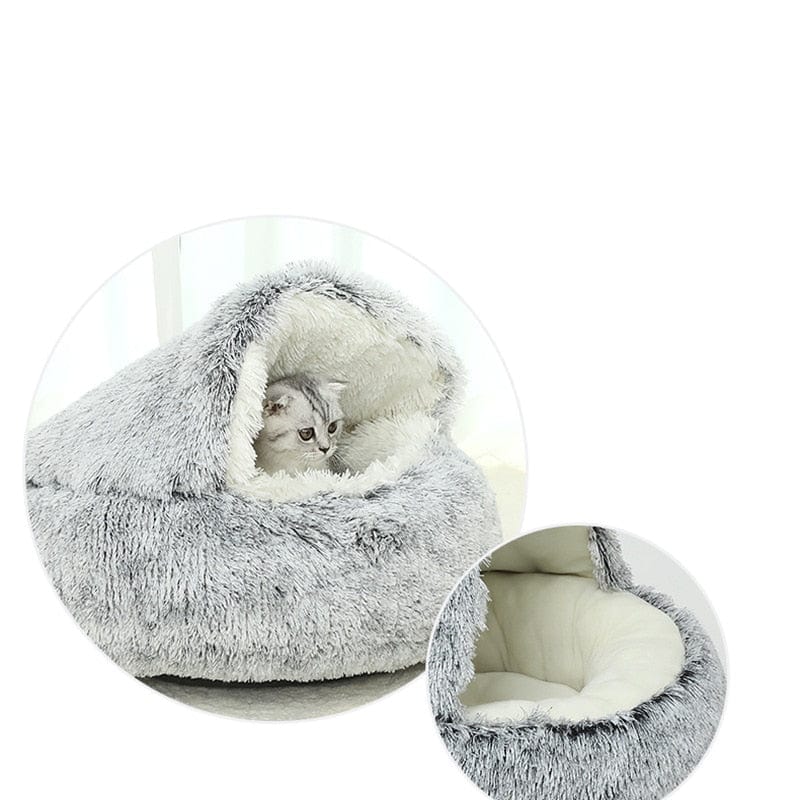 CozyNook™ Plush Dog & Cat Cave Bed 🐾