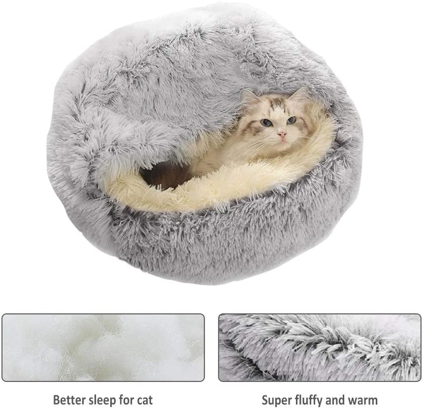 CozyNook™ Plush Dog & Cat Cave Bed 🐾