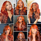 6x5 invisible knots Glueless Ginger Ombre Loose Body Wave Wig Pre-cut Lace Beginner Friendly