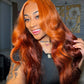 6x5 invisible knots Glueless Ginger Ombre Loose Body Wave Wig Pre-cut Lace Beginner Friendly