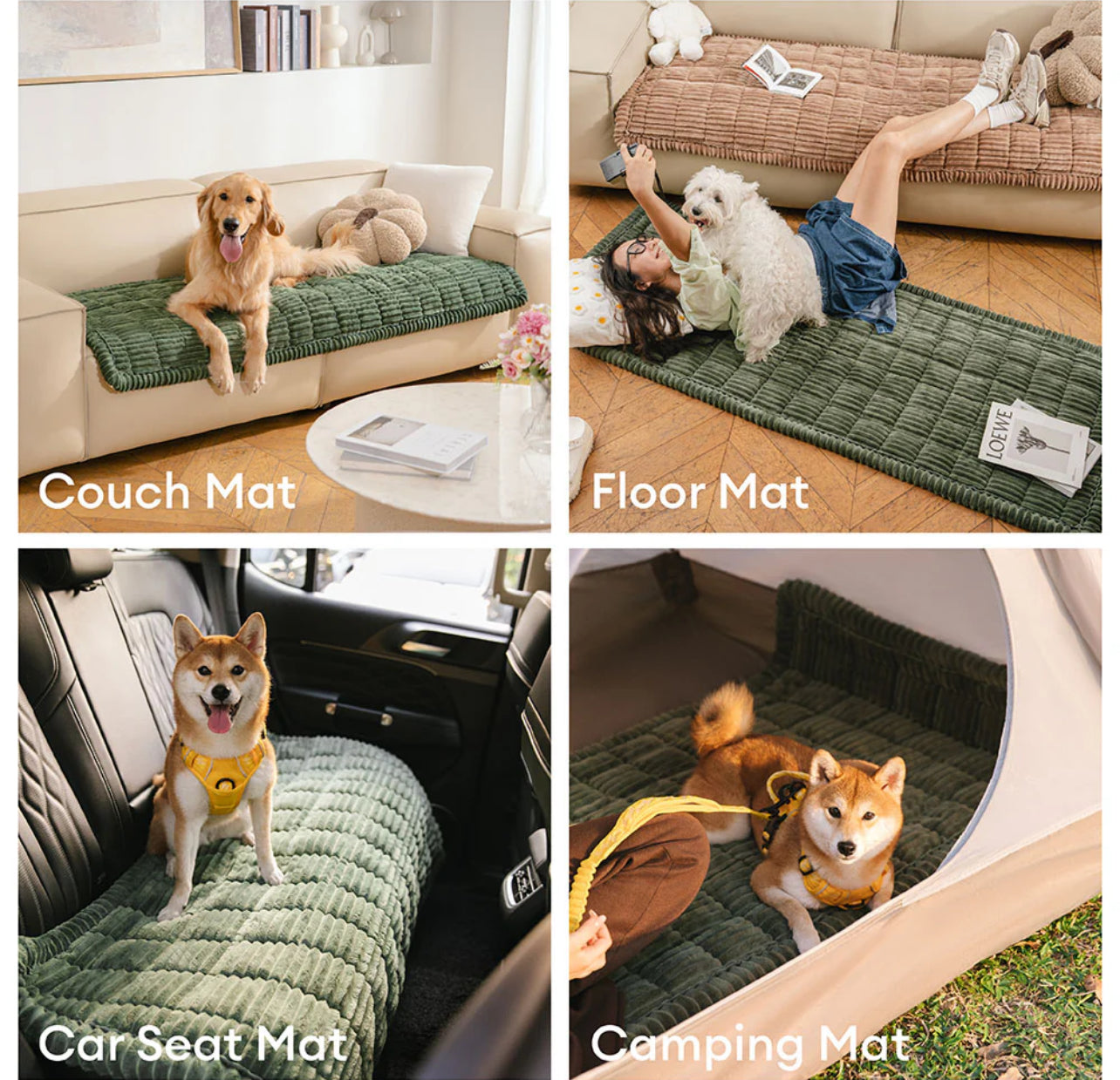 Lazy Soft Flannel Breathable Pet Mat Non-slip Couch Cover