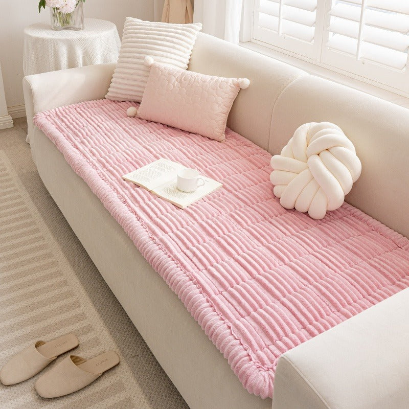 Lazy Soft Flannel Breathable Pet Mat Non-slip Couch Cover