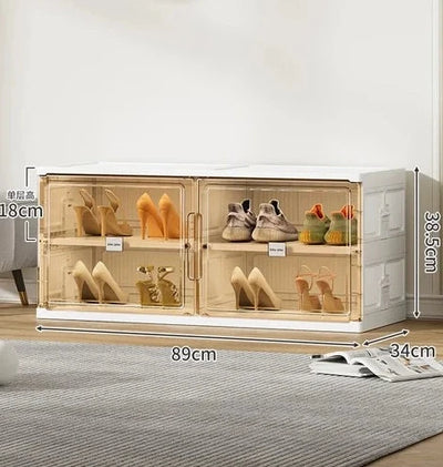 Stackable Shoe Storage Organizer – Transparent Space-Saving Shoe Box