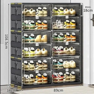 Stackable Shoe Storage Organizer – Transparent Space-Saving Shoe Box