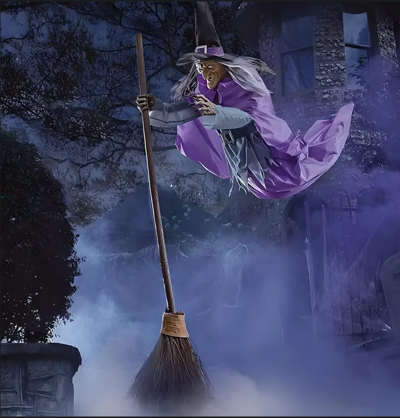 Halloweenight's Famous 12Ft Flying Witch