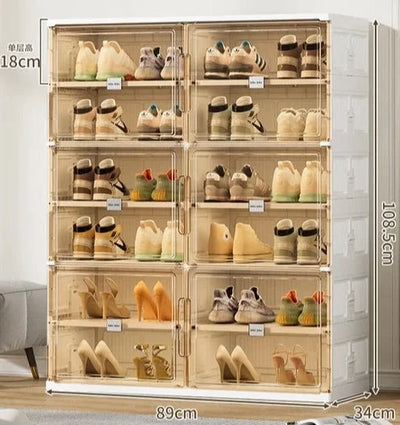 Stackable Shoe Storage Organizer – Transparent Space-Saving Shoe Box