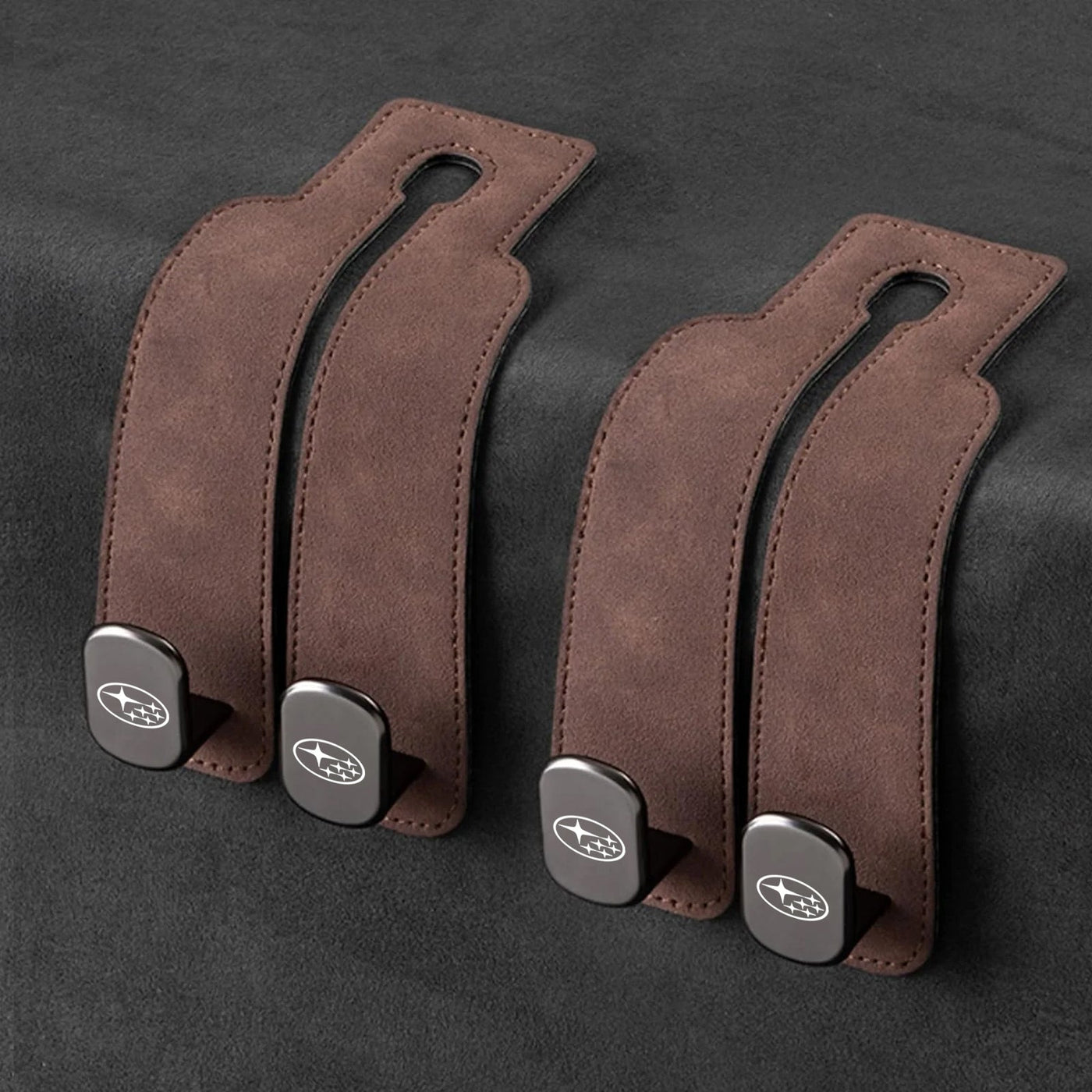 Eptchn TwinHook Leather Car 2-in-1 Leather Car Storage Hook