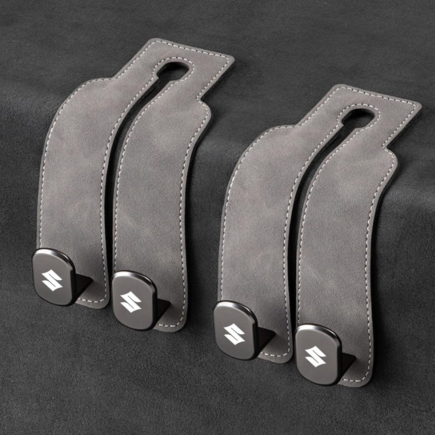 Eptchn TwinHook Leather Car 2-in-1 Leather Car Storage Hook