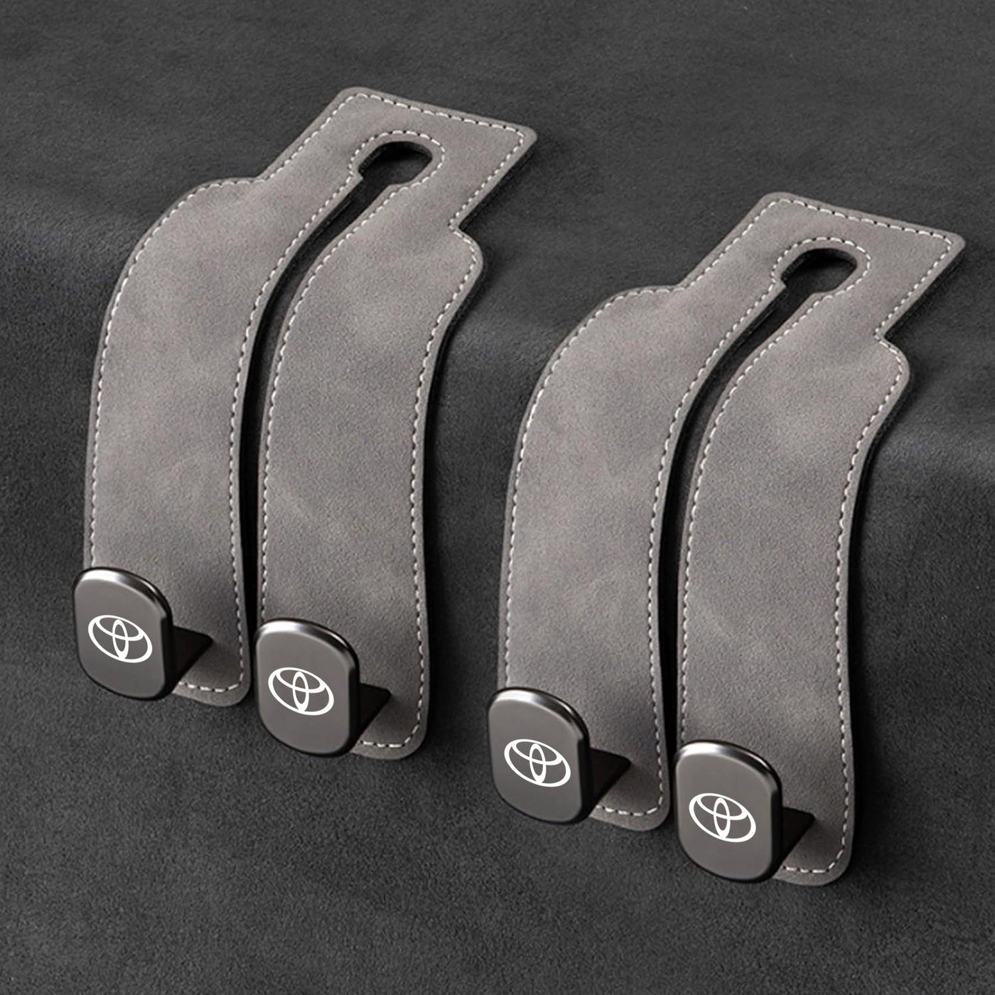 Eptchn TwinHook Leather Car 2-in-1 Leather Car Storage Hook