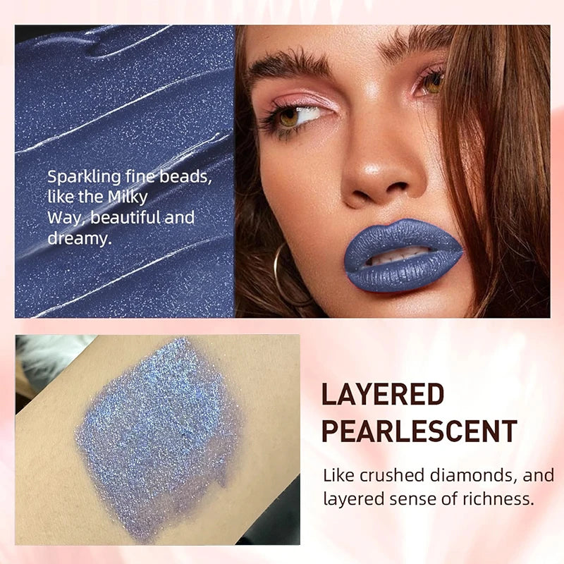 Long-Lasting Glitter Liquid Lipstick – Diamond Shine Effect 💋