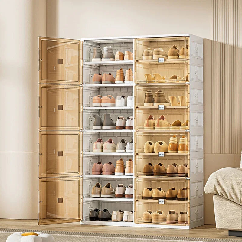 Stackable Shoe Storage Organizer – Transparent Space-Saving Shoe Box