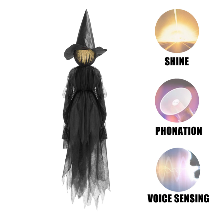 3 Light Up Witch Statues