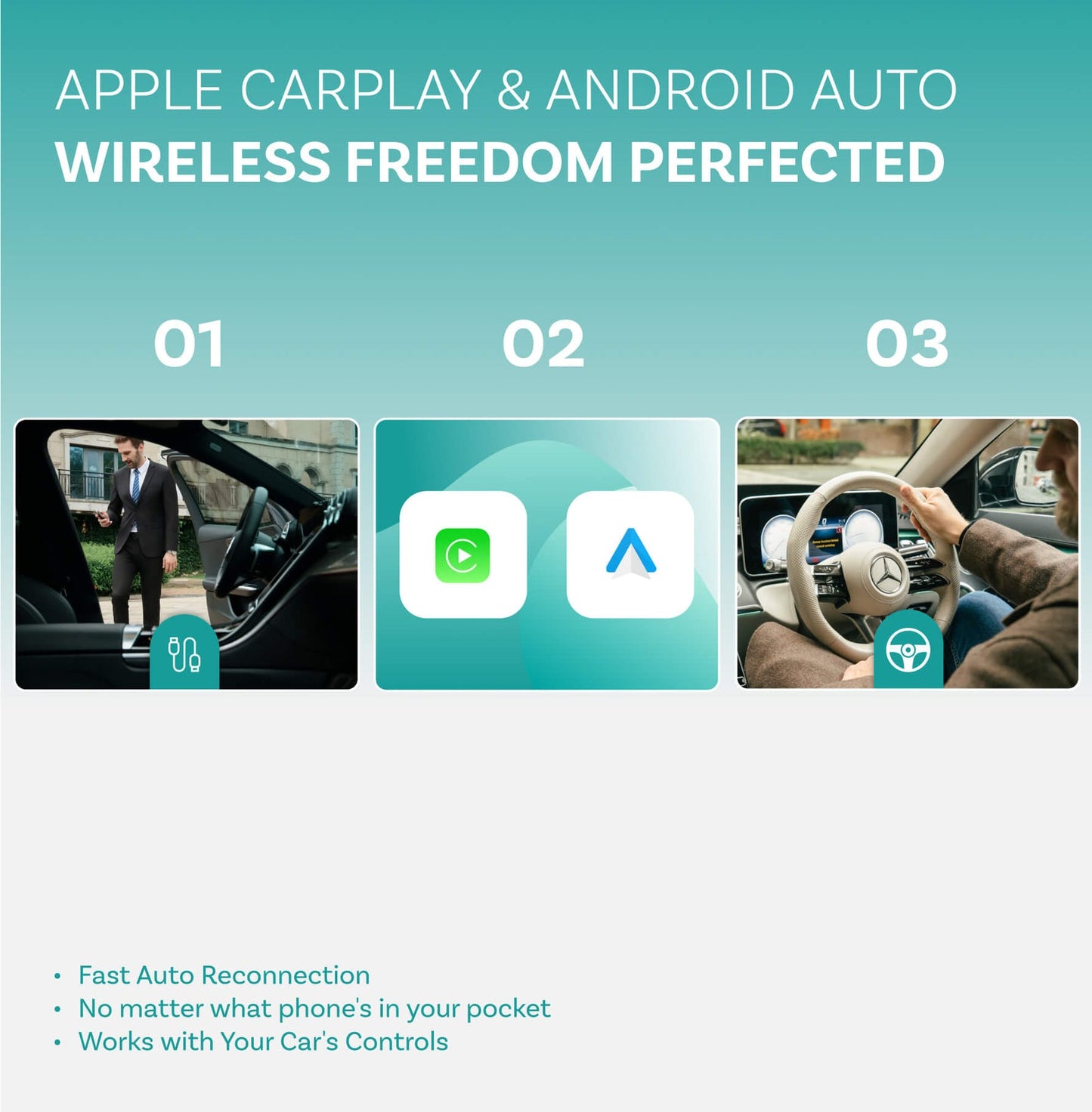 Plav2Video Ultra Wireless CarPlay/Android Auto All-in-1 Adapter